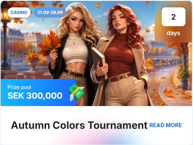 Autumn Colors Tournament hos Ice Casino med en prispott på 300 000 kr