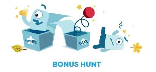 PlayFranks Aktionsgrafik „Bonus Hunt“ mit Überraschungskisten