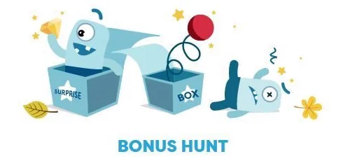 PlayFranks kampagnegrafik »Bonus Hunt« med overraskelsesæsker